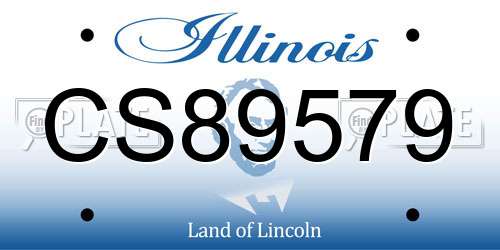 CS89579 Illinois License Plate