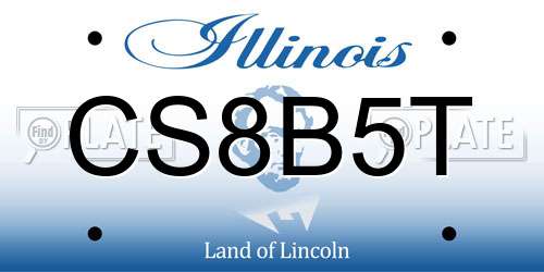 CS8B5T Illinois License Plate