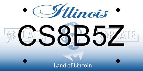 CS8B5Z Illinois License Plate