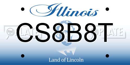 CS8B8T Illinois License Plate