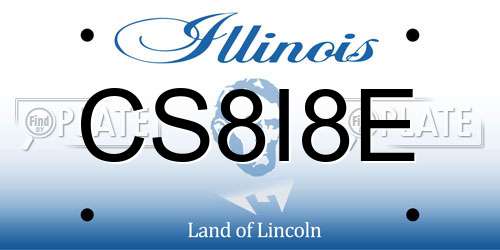 CS8I8E Illinois License Plate