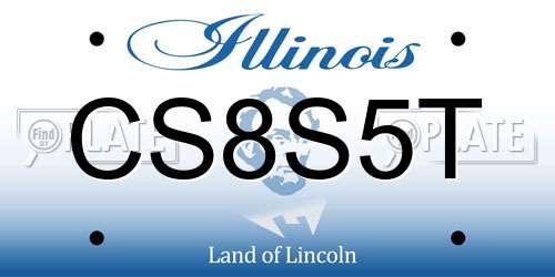 CS8S5T Illinois License Plate