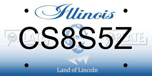 CS8S5Z Illinois License Plate