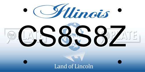 CS8S8Z Illinois License Plate