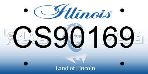 CS90169 Illinois License Plate