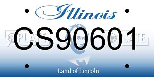 CS90601 Illinois License Plate