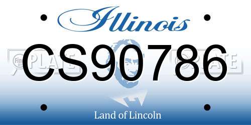 CS90786 Illinois License Plate