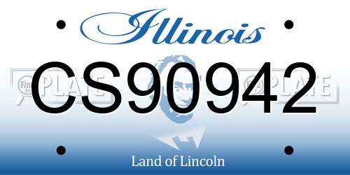 CS90942 Illinois License Plate