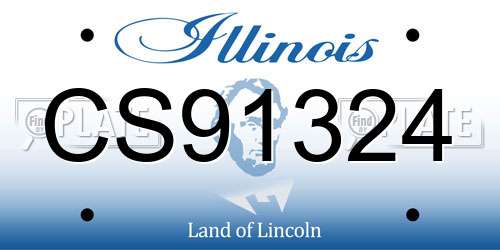 CS91324 Illinois License Plate