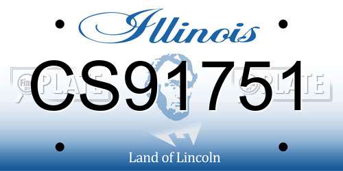 CS91751 Illinois License Plate