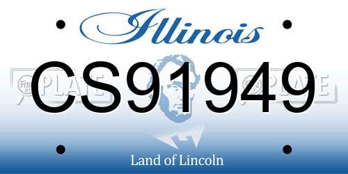 CS91949 Illinois License Plate