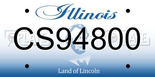 CS94800 Illinois License Plate