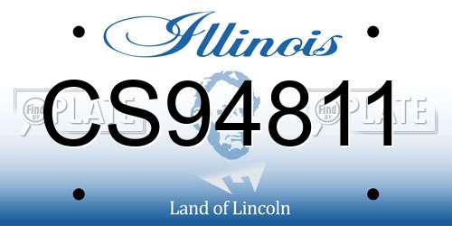 CS94811 Illinois License Plate