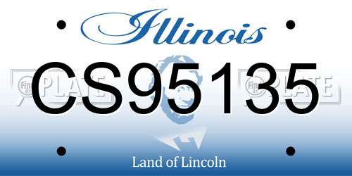 CS95135 Illinois License Plate