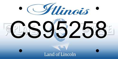 CS95258 Illinois License Plate