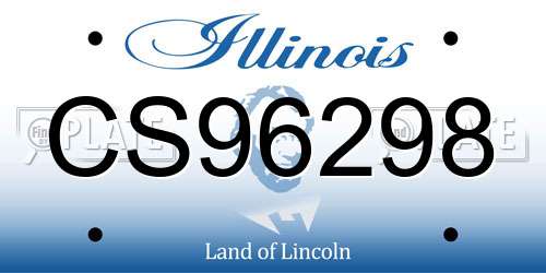 CS96298 Illinois License Plate