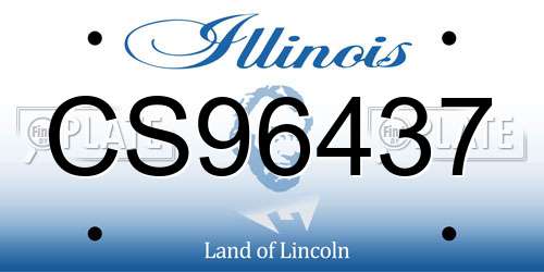 CS96437 Illinois License Plate