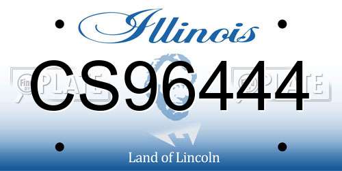 CS96444 Illinois License Plate