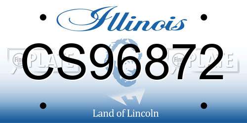 CS96872 Illinois License Plate