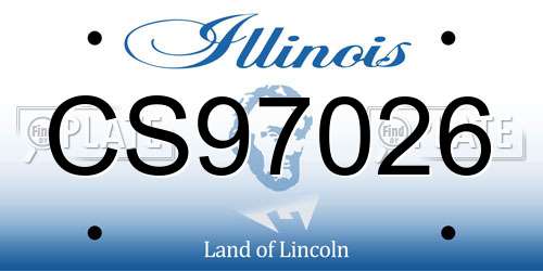 CS97026 Illinois License Plate