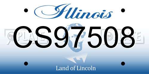 CS97508 Illinois License Plate