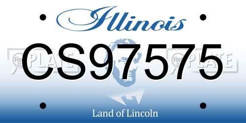 CS97575 Illinois License Plate