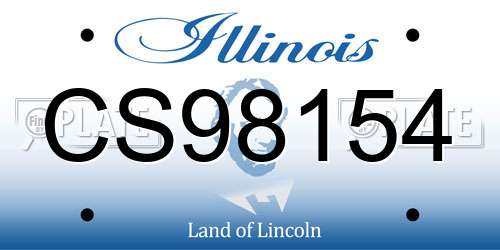 CS98154 Illinois License Plate