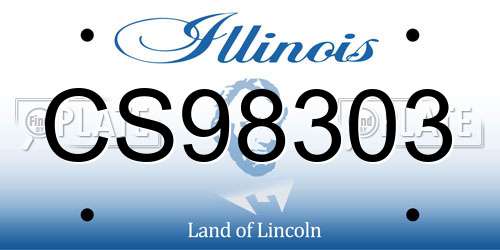 CS98303 Illinois License Plate