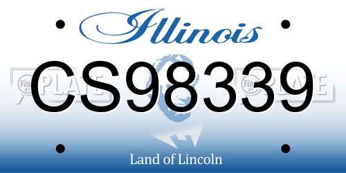 CS98339 Illinois License Plate
