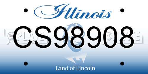 CS98908 Illinois License Plate