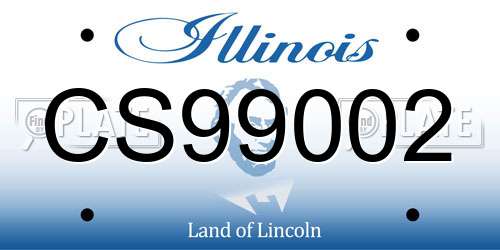 CS99002 Illinois License Plate