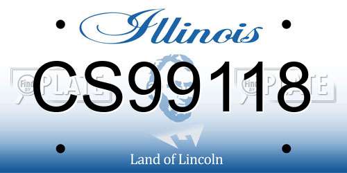 CS99118 Illinois License Plate