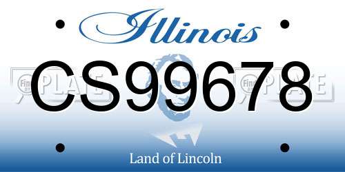 CS99678 Illinois License Plate