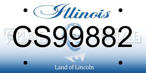 CS99882 Illinois License Plate