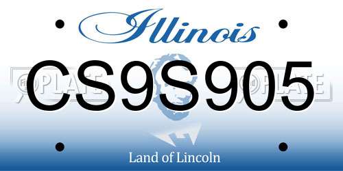 CS9S905 Illinois License Plate