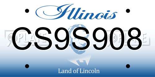 CS9S908 Illinois License Plate