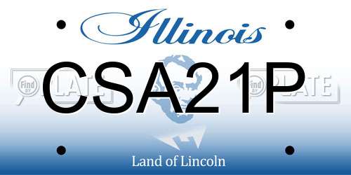 CSA21P Illinois License Plate