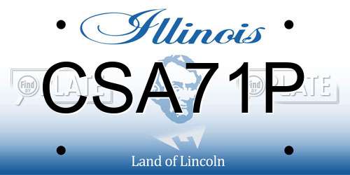 CSA71P Illinois License Plate