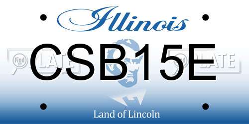 CSB15E Illinois License Plate
