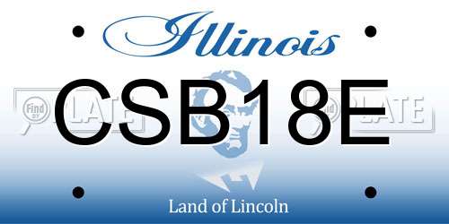 CSB18E Illinois License Plate