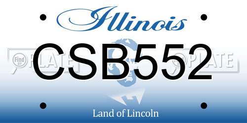 CSB552 Illinois License Plate