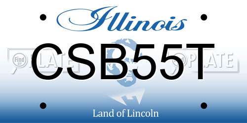 CSB55T Illinois License Plate