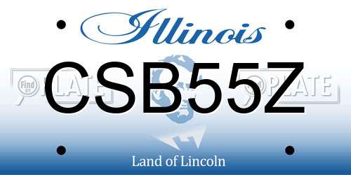 CSB55Z Illinois License Plate