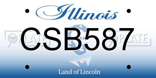 CSB587 Illinois License Plate