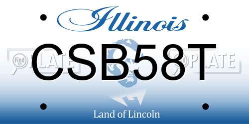 CSB58T Illinois License Plate