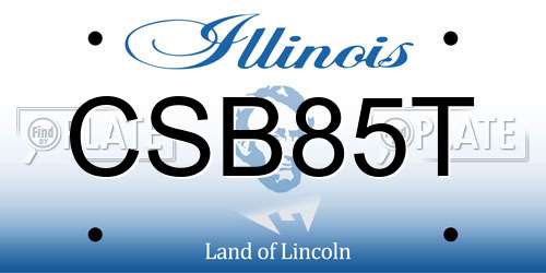 CSB85T Illinois License Plate