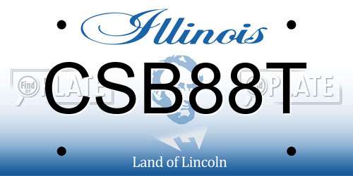 CSB88T Illinois License Plate