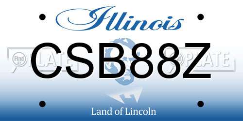 CSB88Z Illinois License Plate