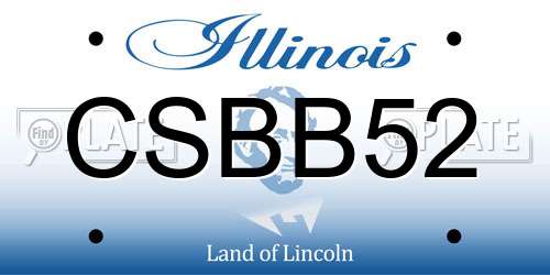 CSBB52 Illinois License Plate