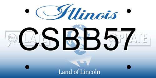 CSBB57 Illinois License Plate